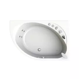 Ванна акрил Vannesa Мелани 140х95, с гидросассажем, 6 джет хром, панель, каркас, правая