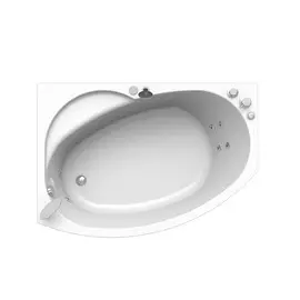 Ванна акрил Vannesa Монти 150х100, с гидросассажем, 6 джет белые, панель, каркас, левая