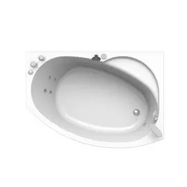 Ванна акрил Vannesa Монти 150х100, с гидросассажем, 6 джет белые, панель, каркас, правая
