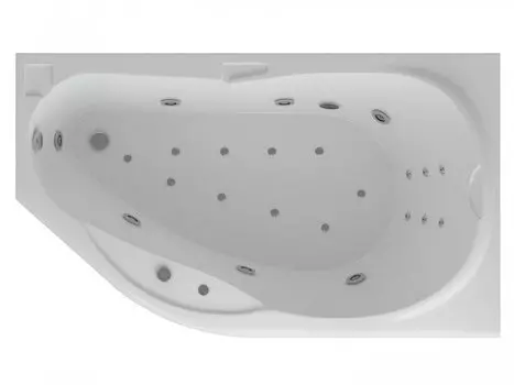 Ванна акрил Акватек Таурус 170х100 г/м Плоская гамма, ПНуправление, с фронтальной панелью, правая