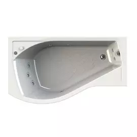 Ванна акрил Vannesa Миранда 168х95, с гидросассажем, 7 джет хром, панель, каркас, левая