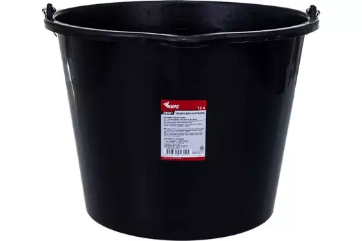 Ведро строительное Курс 04087 пластиковое для перемешивания раствора с носиком 12 л
