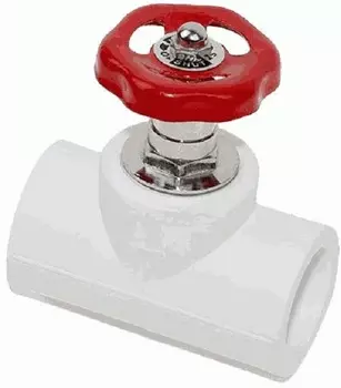 Вентиль полипропиленовый Кросс 50 мм, белый