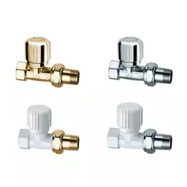 Вентиль терморегулирующий 1/2" прямой для стальных труб, серебряный