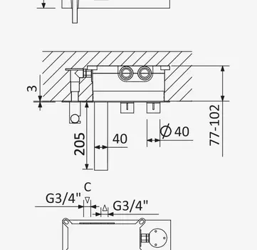 Внутренняя часть смесителя CEZARES