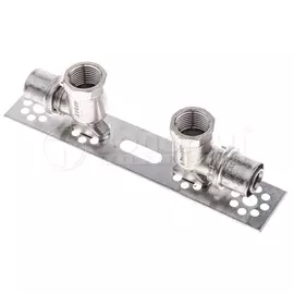 Водорозетка м/п пресс 20х1/2" двойная на планке