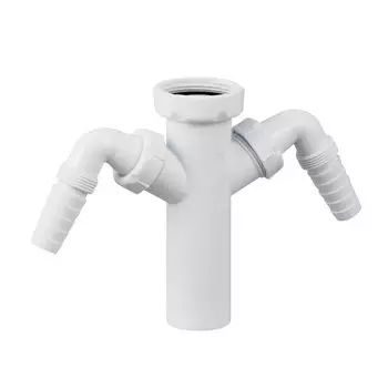 Вставка D40мм с 2 отводами для стир. машины A-50