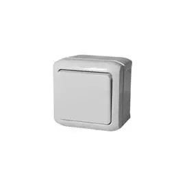 Выключатель 10AX - 250 В~ - Quteo IP 44 - Серый