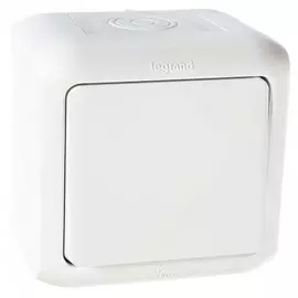 Выключатель 10AX - 250 В~ - Quteo IP 44 - Белый