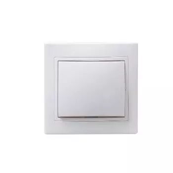 Выключатель 1кл проход. 10А КВАРТА ВСп10-1-0-КБ (белый)