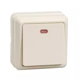 Выключатель 1кл с инд. 10А откр.уст. ОКТАВА ВС20-1-1-ОКм (кремовый)