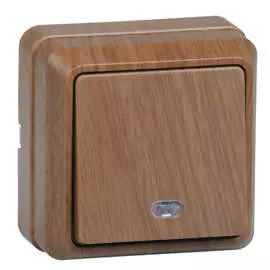 Выключатель 1кл с инд. 10А откр.уст. ОКТАВА ВС20-1-1-ОД (дуб)