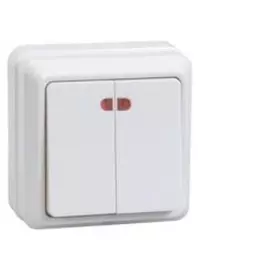 Выключатель 2кл с инд. 10А ОКТАВА ВС20-2-1-ОБ (белый)