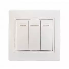 Выключатель 3кл 10А КВАРТА ВС10-3-0-КБ (белый)