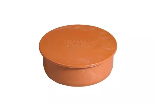 Заглушка D160мм поливинилхлорид (рыжая)