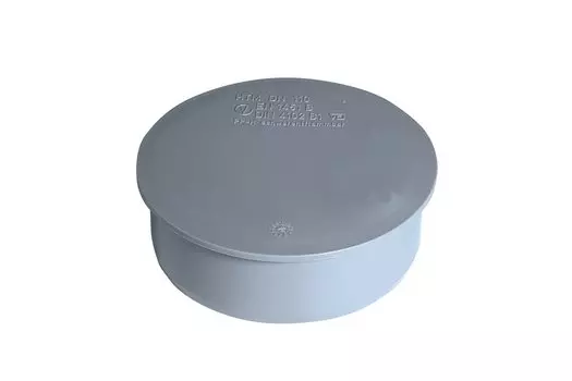 Заглушка D75мм полипропилен (серая)