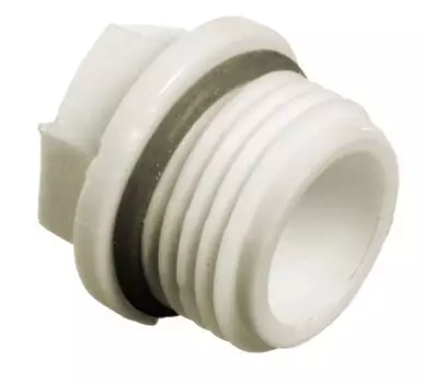 Заглушка полипропиленовая Кросс 3/4" НР, белая