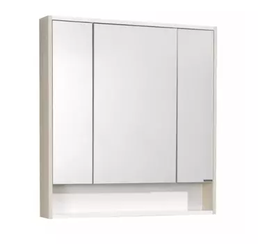 Зеркальный шкаф Акватон 1A215302RIB90 Рико 80 см, белый/ясень фабрик