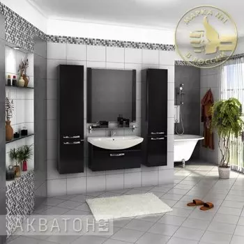 Зеркало Акватон 1.A141.9.02A.A95.0 Ария 80, черный глянец