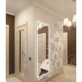 Зеркало Тритон Loren 455х1350, многоцветная Led подсветка, пульт управления