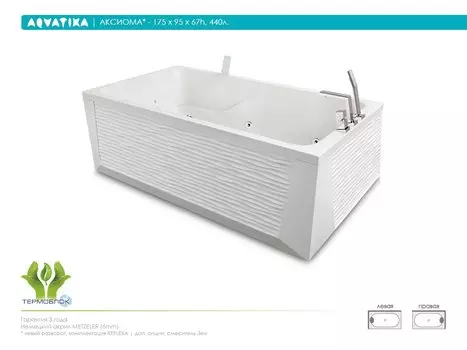 Акриловая ванна Aquatika Аксиома 175 REFLEXA