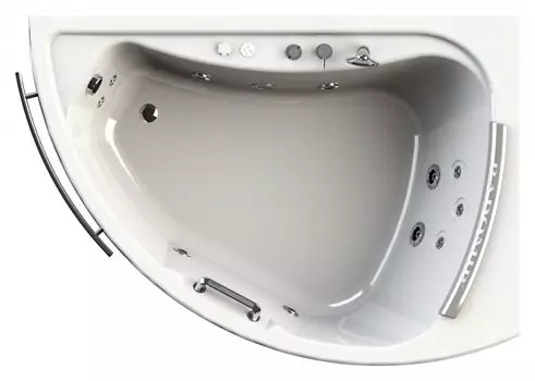 Акриловая ванна Радомир Альбена Комфорт Luxe правая с гидромассажем