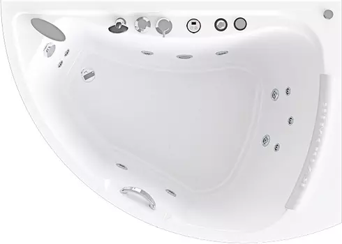 Акриловая ванна Radomir Альбена Лечебный Chrome 168x120 правая