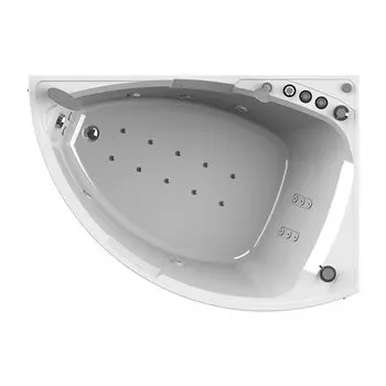 Акриловая ванна Радомир Астория Стандарт White правая, с гидромассажем