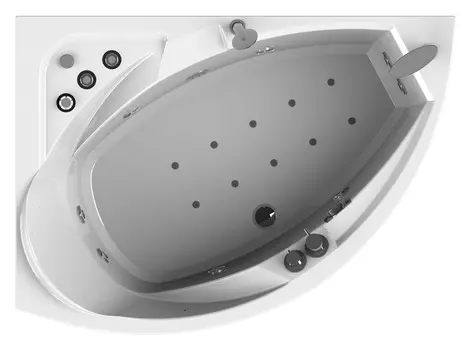 Акриловая ванна Radomir Фиеста Стандарт White левая