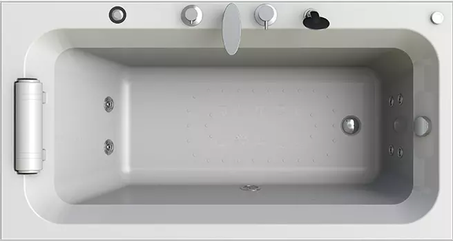 Акриловая ванна Radomir Хельга 2 Релакс Chrome 170x90