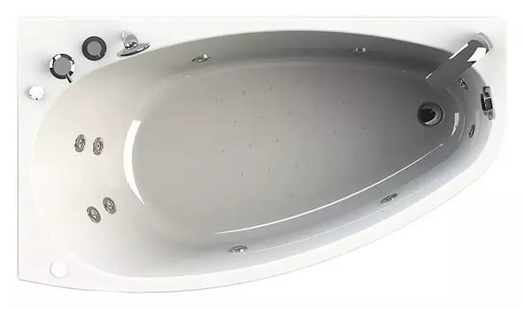 Акриловая ванна Radomir Орсини Стандарт White левая