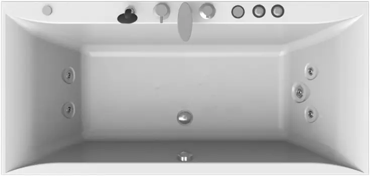 Акриловая ванна Radomir Палермо Релакс Chrome 180x85