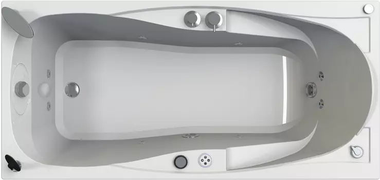 Акриловая ванна Radomir Парма-дона Спортивный Chrome 180x85 левая