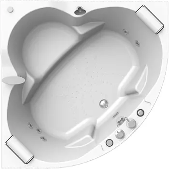 Акриловая ванна Radomir Сорренто 3 Релакс Chrome 130x130