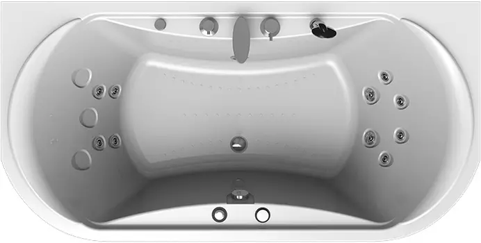 Акриловая ванна Radomir Титан-Лонг Релакс Chrome 200x100