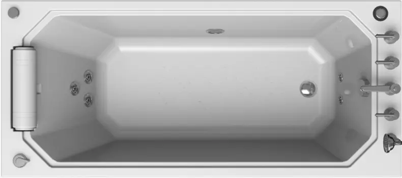 Акриловая ванна Radomir Уэльс Релакс Chrome 170x75