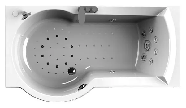 Акриловая ванна Радомир Валенсия Комфорт Chrome левая