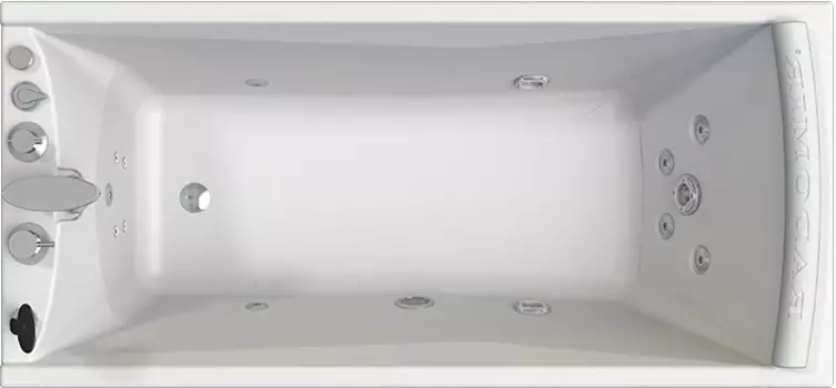 Акриловая ванна Radomir Вега Специальный Chrome 168x78 левая