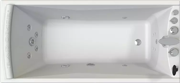 Акриловая ванна Radomir Вега Специальный Chrome 168x78 правая