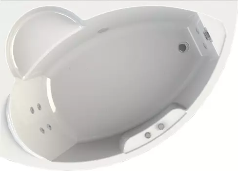 Акриловая ванна Radomir Wachter Алари L с гидромассажем и экраном, форсунки хром