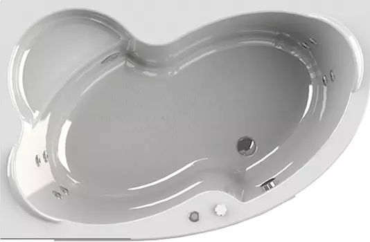 Акриловая ванна Radomir Wachter Ирма 2 L с гидромассажем и экраном, форсунки хром