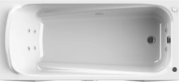 Акриловая ванна Radomir Wachter Роза с гидромассажем и экраном, форсунки белые