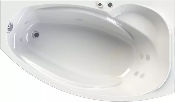 Акриловая ванна Radomir Wachter София R с гидромассажем и экраном, форсунки белые
