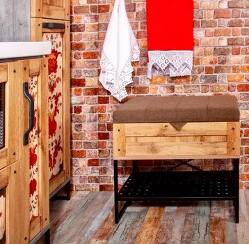 Банкетка Бриклаер Лофт Метрополитен грей 60