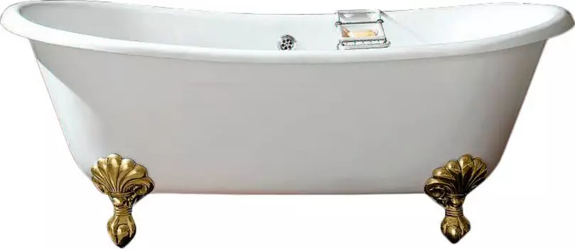 Чугунная ванна Devon&amp;Devon Admiral ножки золото