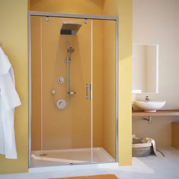Душевая дверь в нишу GuteWetter Slide Door GK-862 левая 145 см стекло бесцветное, профиль хром
