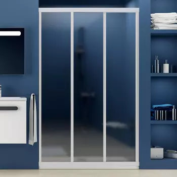 Душевая дверь в нишу Ravak ASDP3-120 Grape, профиль белый