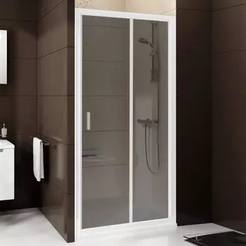 Душевая дверь в нишу Ravak BLDP2-100 Grape, профиль белый