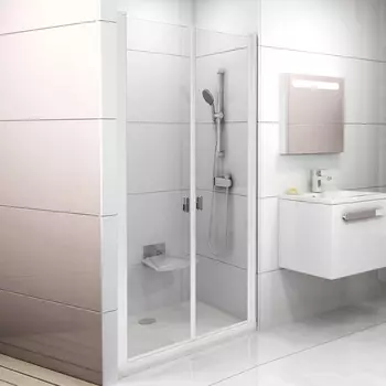 Душевая дверь в нишу Ravak CSDL2-90 Transparent, профиль белый