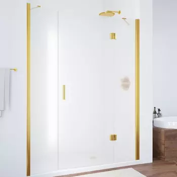 Душевая дверь в нишу Vegas Glass AFP-F 130 09 10 R профиль золото, стекло сатин